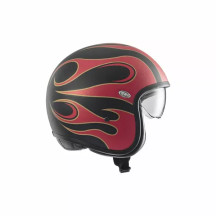 Casco Vintage FR — Talla S, Rojo mate